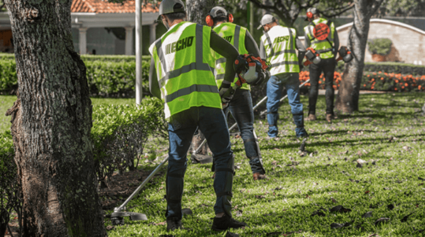 Landscaping crew using STIHL Equipment