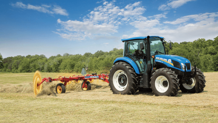Compact Tractor pulling a tiller